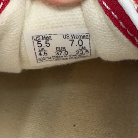 Vans Red Checkerboard Sneakers - Picture 4 of 8